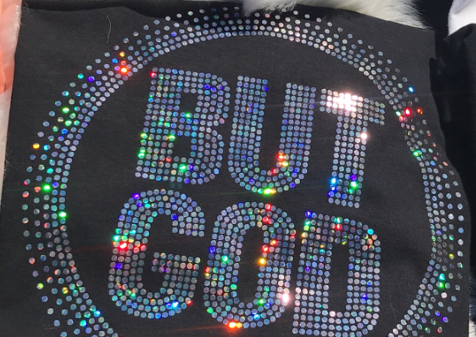 But God- Faux Rhinestones