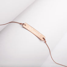 Load image into Gallery viewer, Blessed - Engraved Bar Chain Necklace