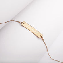 Load image into Gallery viewer, Blessed - Engraved Bar Chain Necklace