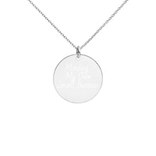 Load image into Gallery viewer, Minding My Own Small Business--Engraved Silver Disc Necklace