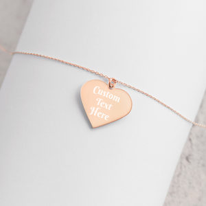 Custom 18" Engraved Heart Necklace