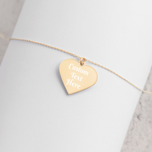 Load image into Gallery viewer, Custom 18&quot; Engraved Heart Necklace