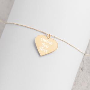 Custom 18" Engraved Heart Necklace