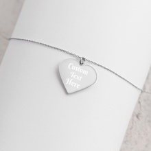 Load image into Gallery viewer, Custom 18&quot; Engraved Heart Necklace