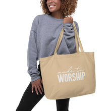 Load image into Gallery viewer, Made to Worship - Large organic tote bag