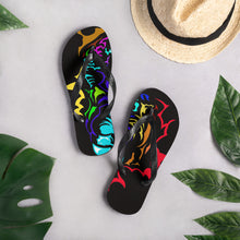 Load image into Gallery viewer, Black Tiger Flip-Flops