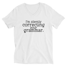 Load image into Gallery viewer, Grammar Check - Unisex Short Sleeve V-Neck T-Shirt