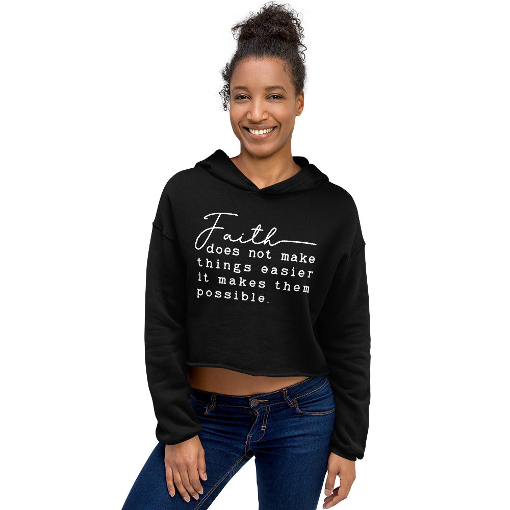 Faith--Crop Hoodie