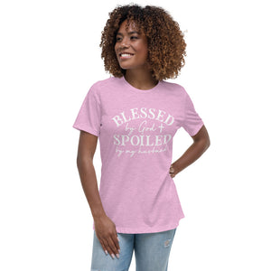 Blessed by God & Spoiled by my husband - Women's Relaxed T-Shirt