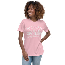 Load image into Gallery viewer, Blessed by God &amp; Spoiled by my husband - Women&#39;s Relaxed T-Shirt